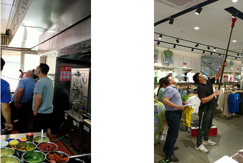 佳保安全为某地产零散商业项目开展隐患排查